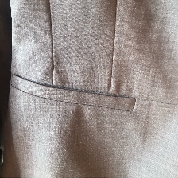 ❤️Lafayette 148 New York Wool Blend Blazer Jacket Green Brown Taupe Size 2 - Picture 5 of 9